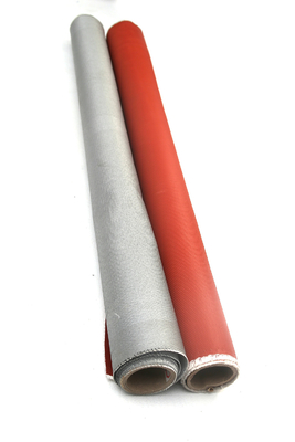 ผ้าใยแก้วเคลือบ PU 0.8 มม. 850gsm ป้องกันการเชื่อมที่ทนทานและม่านควัน