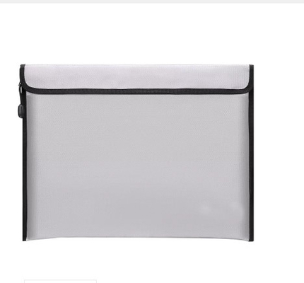 กระเป๋าใส่เอกสารทนไฟสีเงินขนาดใหญ่ 13.4x9.8in Waterproof