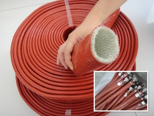 ฉนวนกันความร้อนยางซิลิโคนหุ้มฉนวนไฟเบอร์กลาสทนความร้อน