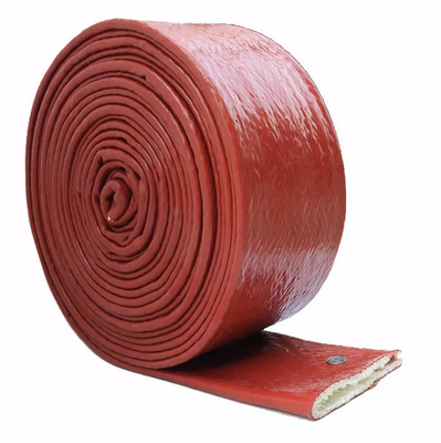 ทนไฟทนความร้อนแขนไฟเบอร์กลาสยางซิลิโคนเคลือบ Fire Sleeve