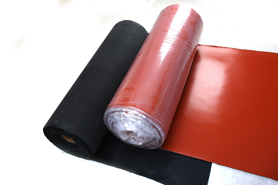 ผ้าใยแก้วเคลือบซิลิโคนทนความร้อนสูง 1.5 ม. ทอธรรมดา